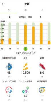 歩数記録のイメージ